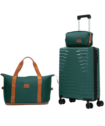 Cosbarn Carry On Luggage 22x14x9 Airline Approved 3 Piece Set (20DBTB)